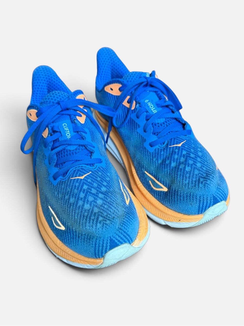 HOKA Clifton 9 Running Shoes Unisex Mens 7.5/womens 9 in Coastal Sky/All Aboard - Picture 4 of 10